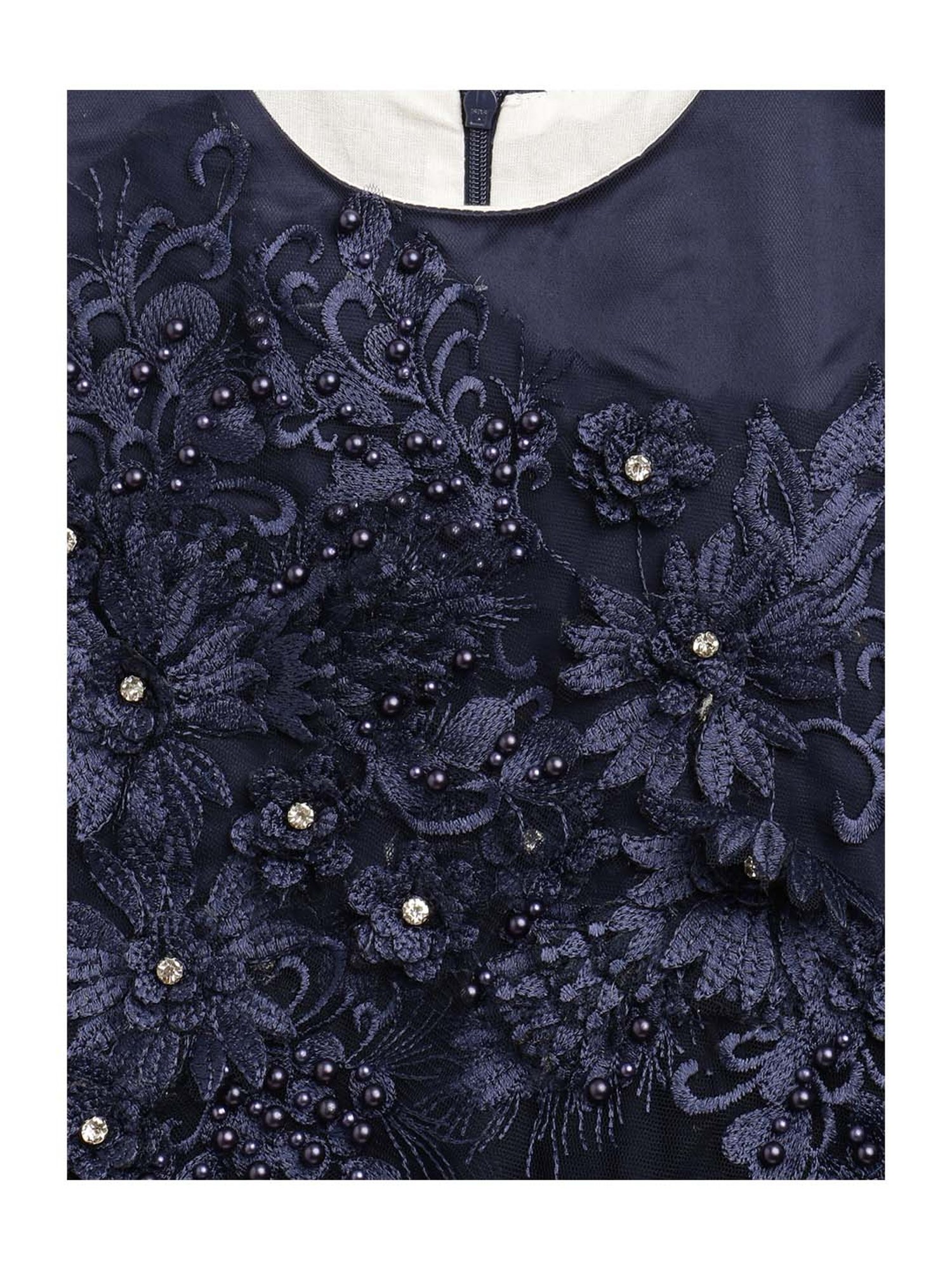 Butterfly Blush Kids Navy Applique Dress
