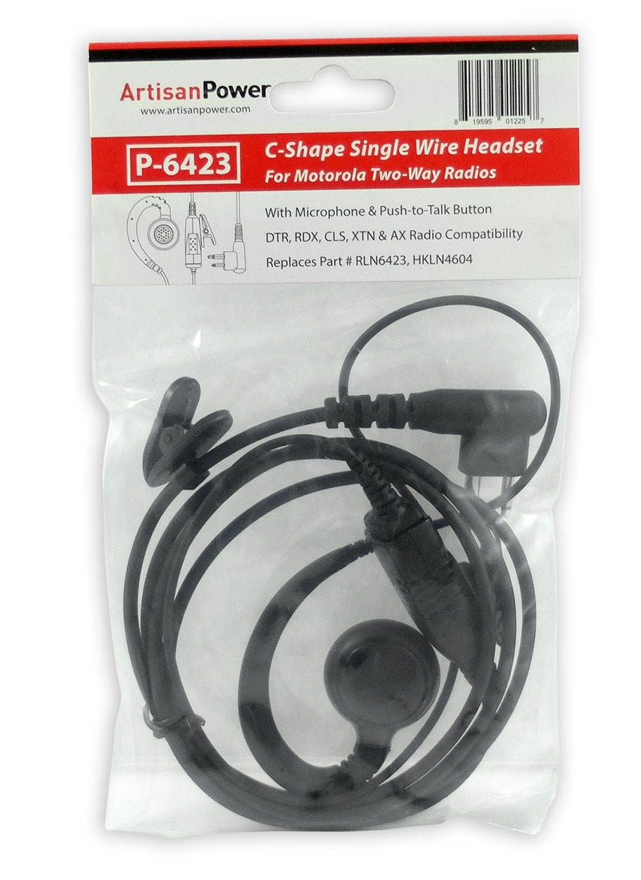 Ear Piece Single Wire Headset for the Motorola CLS1410 and CLS1100: RLN6423