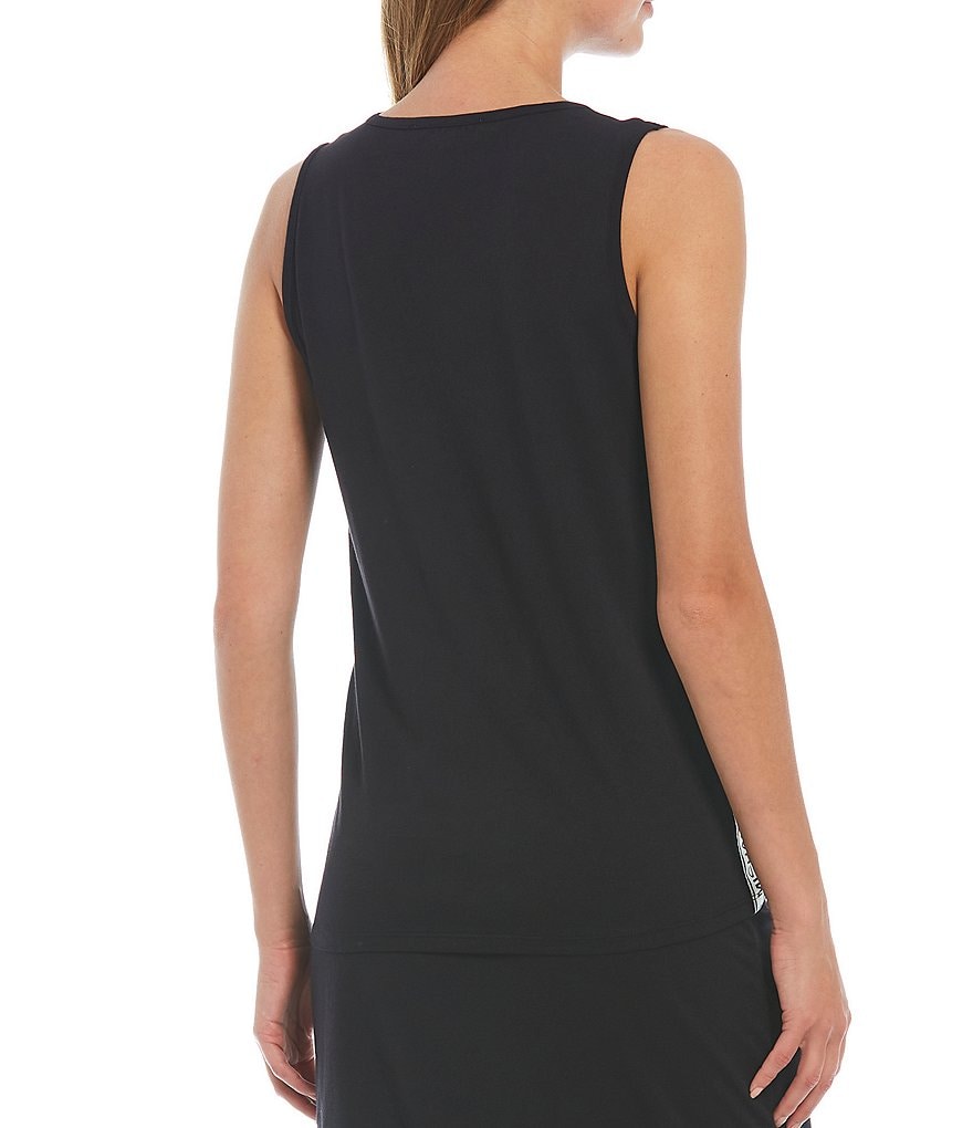 MICHAEL Michael Kors Scoop Neck Side Logo Tape Coordinating Tank