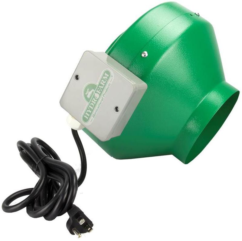 HYDROFARM ACF16 Active Air 16" Wall Mountable Grow Fan + 6" ACDF6 In-Line Fan