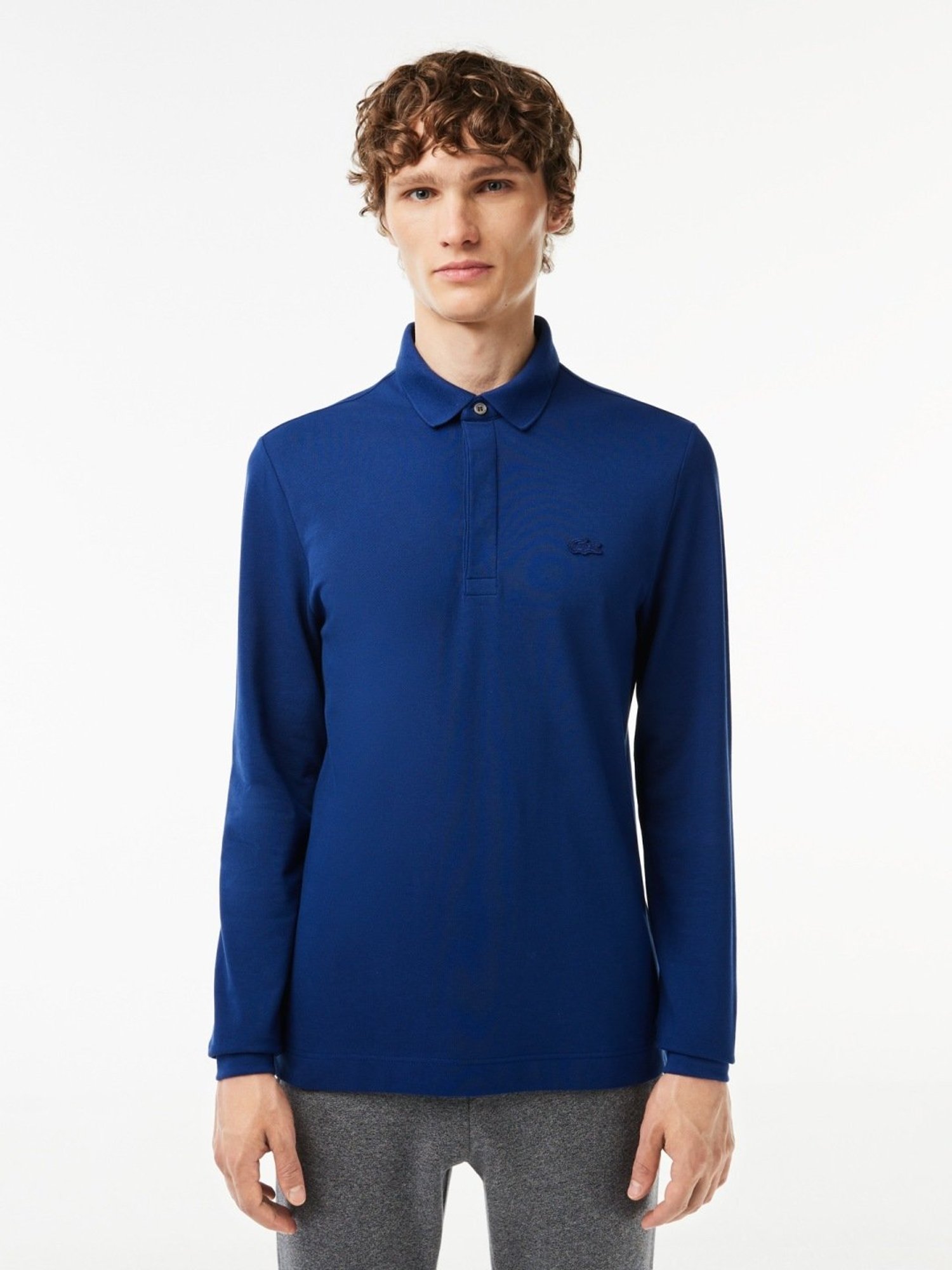 Lacoste Navy Cotton Regular Fit Polo T-Shirt