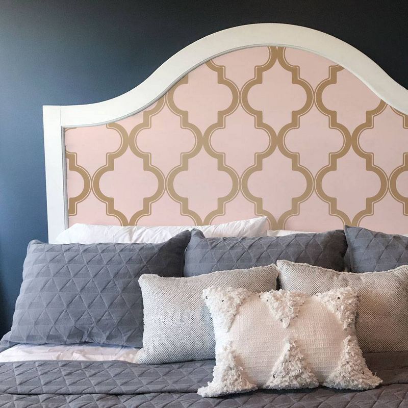 Tempaper Marrakesh Self-Adhesive Removable Wallpaper Pink/Gold