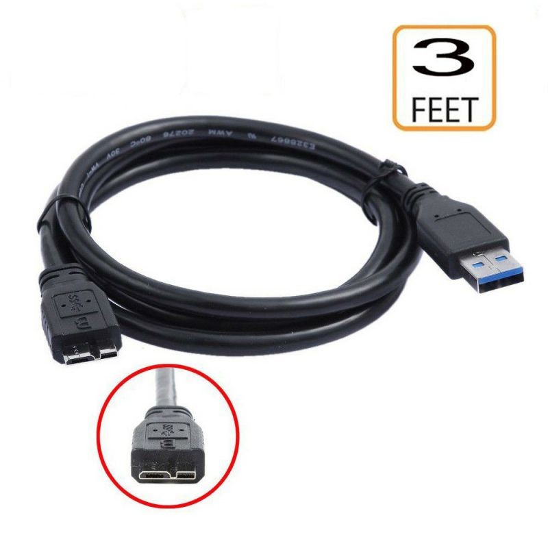 3ft USB PC Cable Cord For  Expansion External Hard Drive 3TB STEB3000100