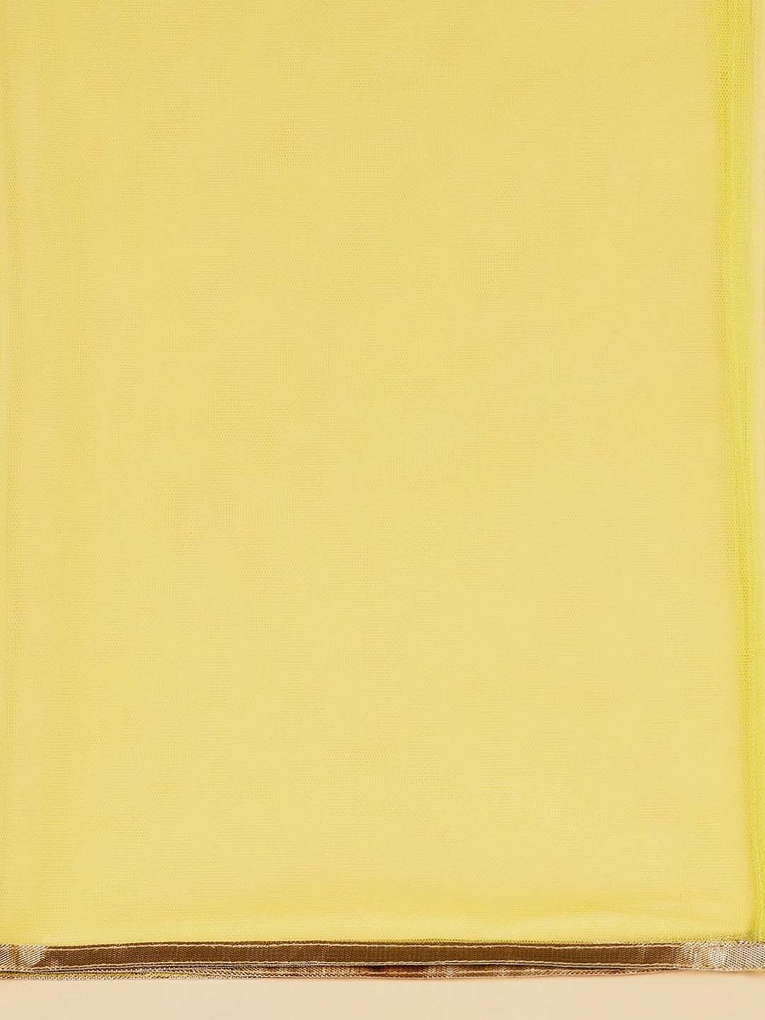 YU by Pantaloons Kids Pink & Lime Green Embroidered Lehenga Cholis