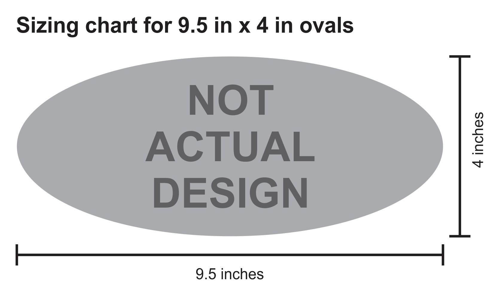 StickerTalk Oval KWF Key West Florida Vinyl Sticker, 9.5 inches by 4 inches