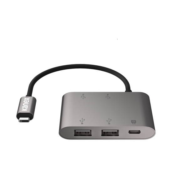 KANEX K181-1042-SG4I 4-Port USB Charging Hub with USB-C