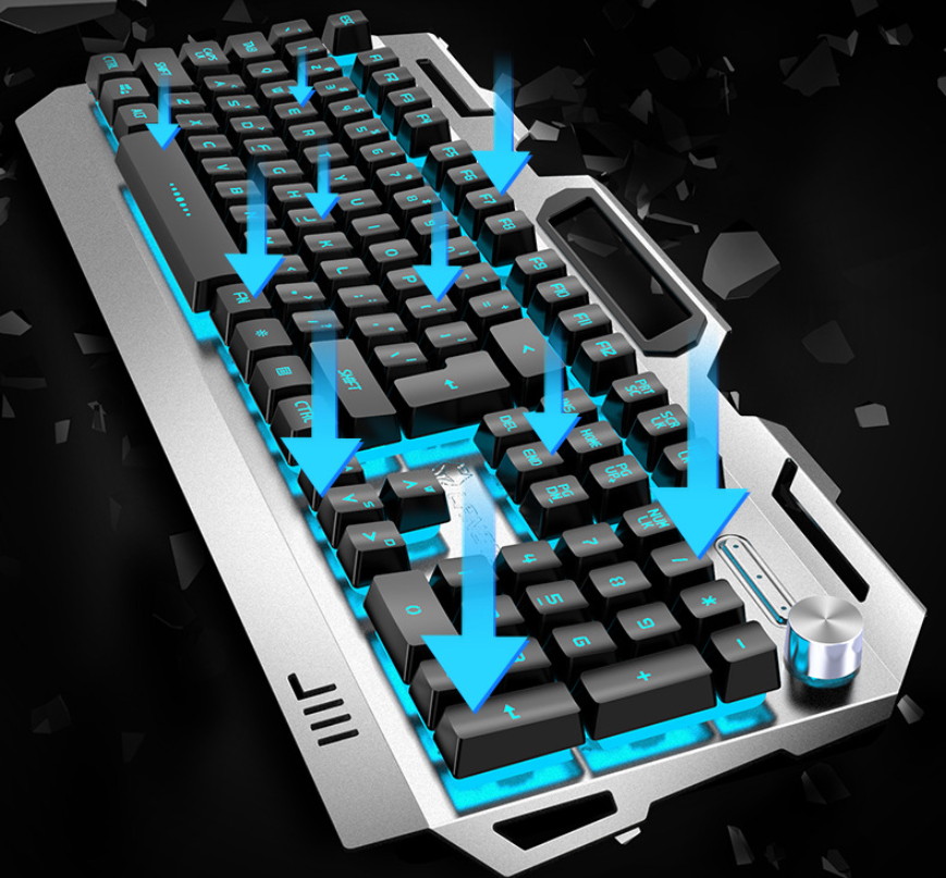 Wolf Way V2 Wired Gaming Keyboard Genuine Mechanical Feel USB Keyboard Wired Keyboard Wish