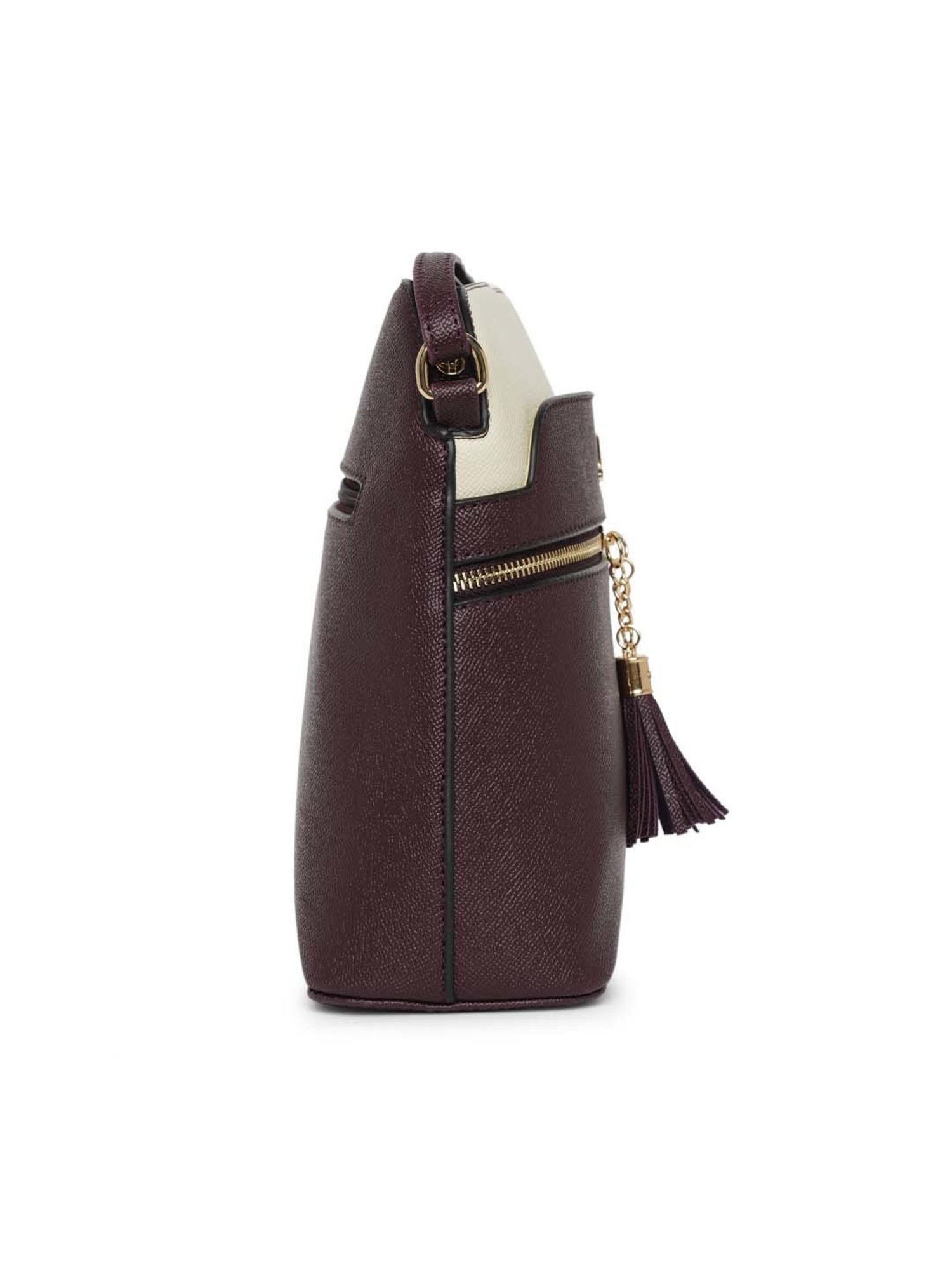 Lavie Wine Solid Sling Handbag