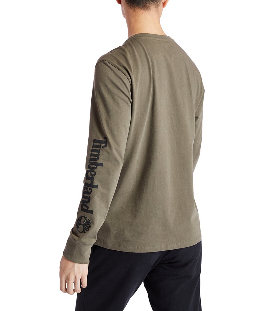 Timberland Stack Logo Long-Sleeve Organic Cotton Tee