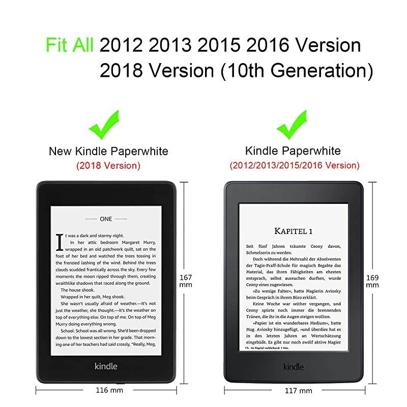 Kindle Paperwhite 1 2 3 4 Slimshell,Protective Lightweight Smart Case [AUTO Sleep/Wake] for Kindle E-Reader (Fit All 2012 2013 2015 2016 Version and 10th Gen-2018 Release),Don't Touch