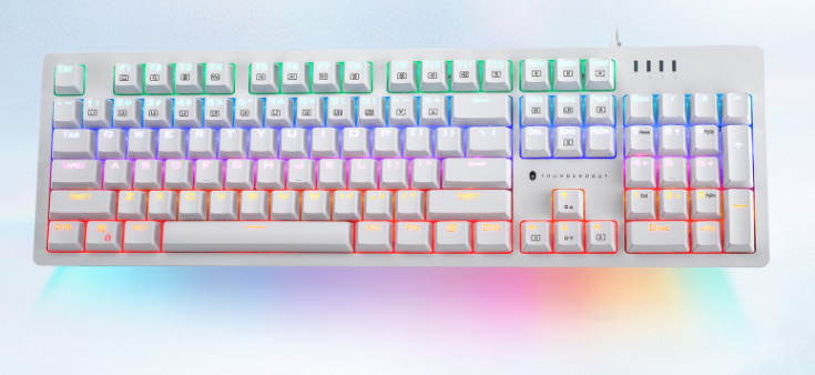 Thunderobot KG3104R Polar night  black   red Switch 104 keys Mechanical Gaming Keyboard  All Keys without Conflict