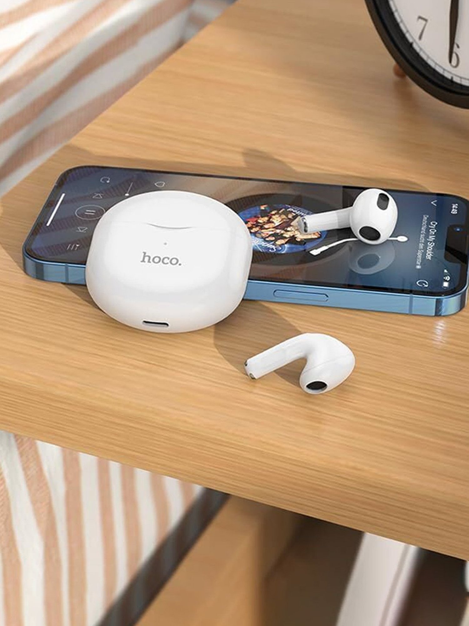 Hoco EW51 In Ear Bluetooth Earbuds with ANC & 50hrs Playtime (White, True Wireless)