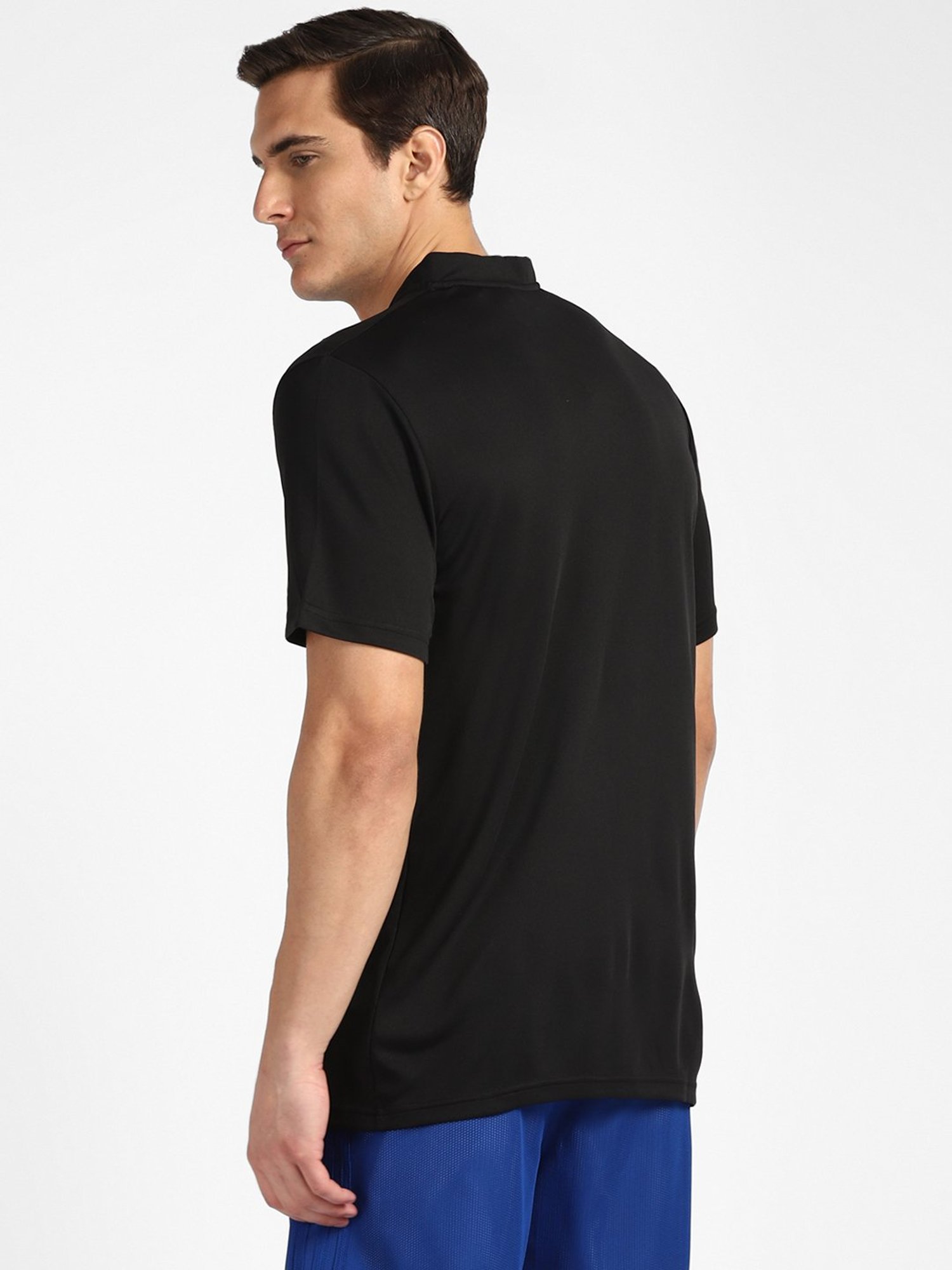 adidas Black Mandarin Collar T-Shirt