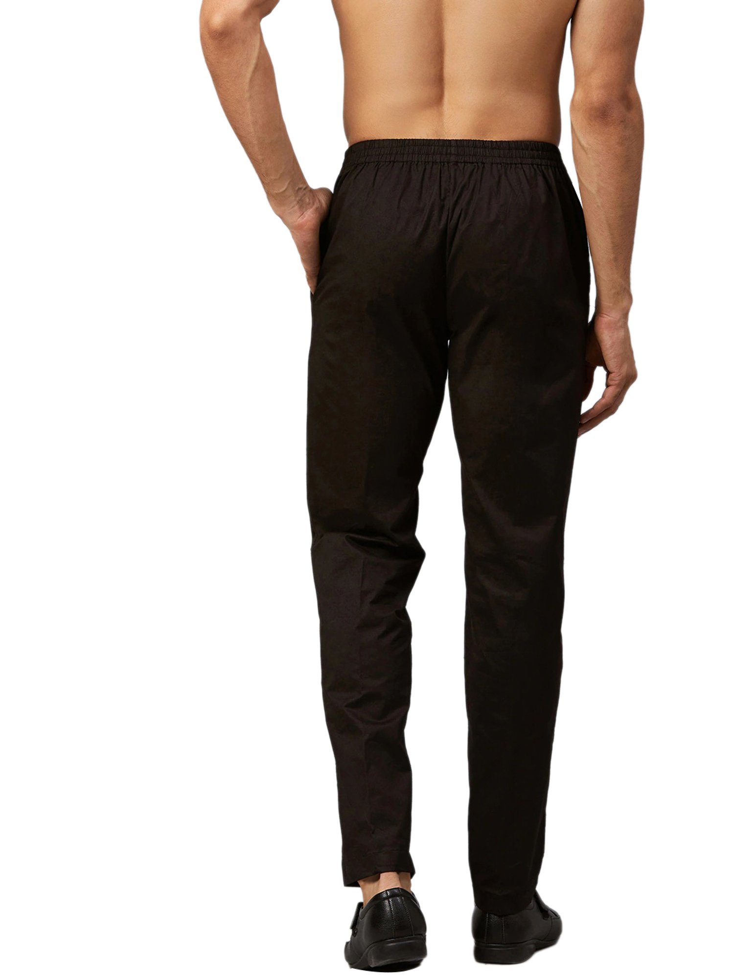 See Designs Black Cotton Regular Fit Pyjamas