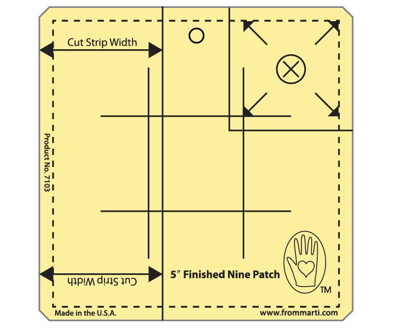 Marti Michell Nine Patch Ruler 5"