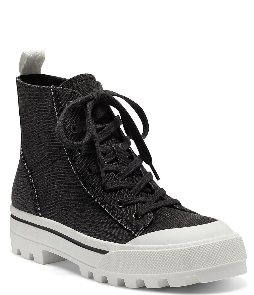 Lucky Brand Eisley High Top Lugged Canvas Lug Sole Sneakers