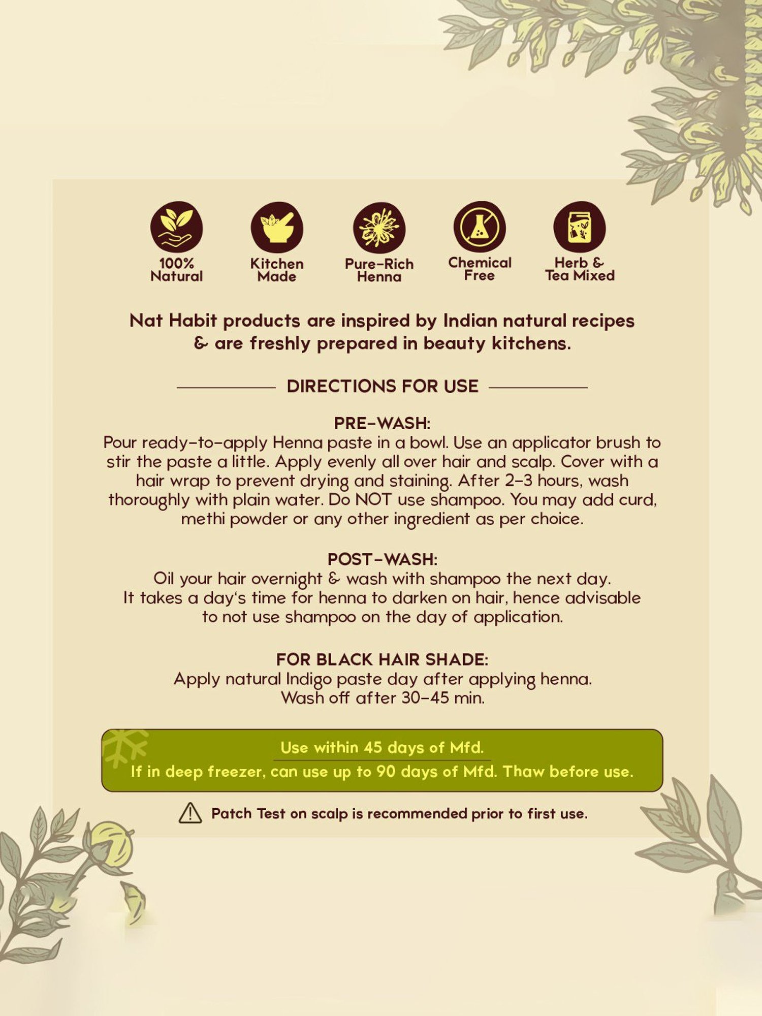 Nat Habit Ready-To-Apply Henna Paste Hair Color - Pack of 4