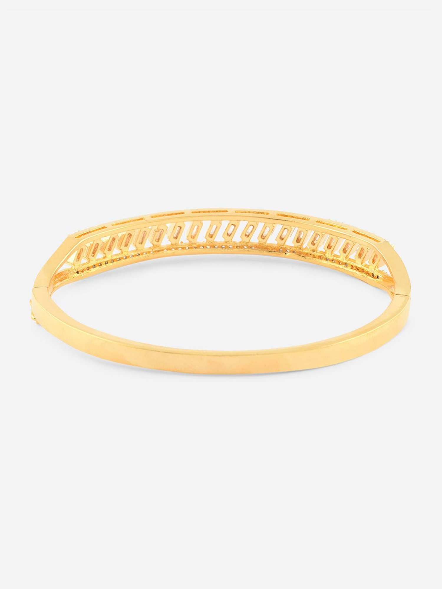 Fida American Diamond Gold-Plated Bangle-style Bracelet for Women