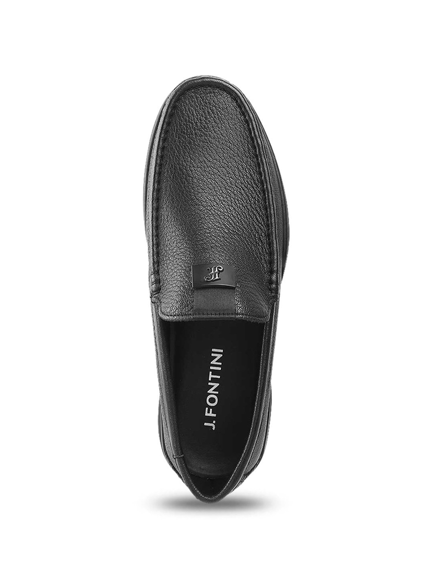 J.Fontini by Mochi Men's Black Formal Loafers