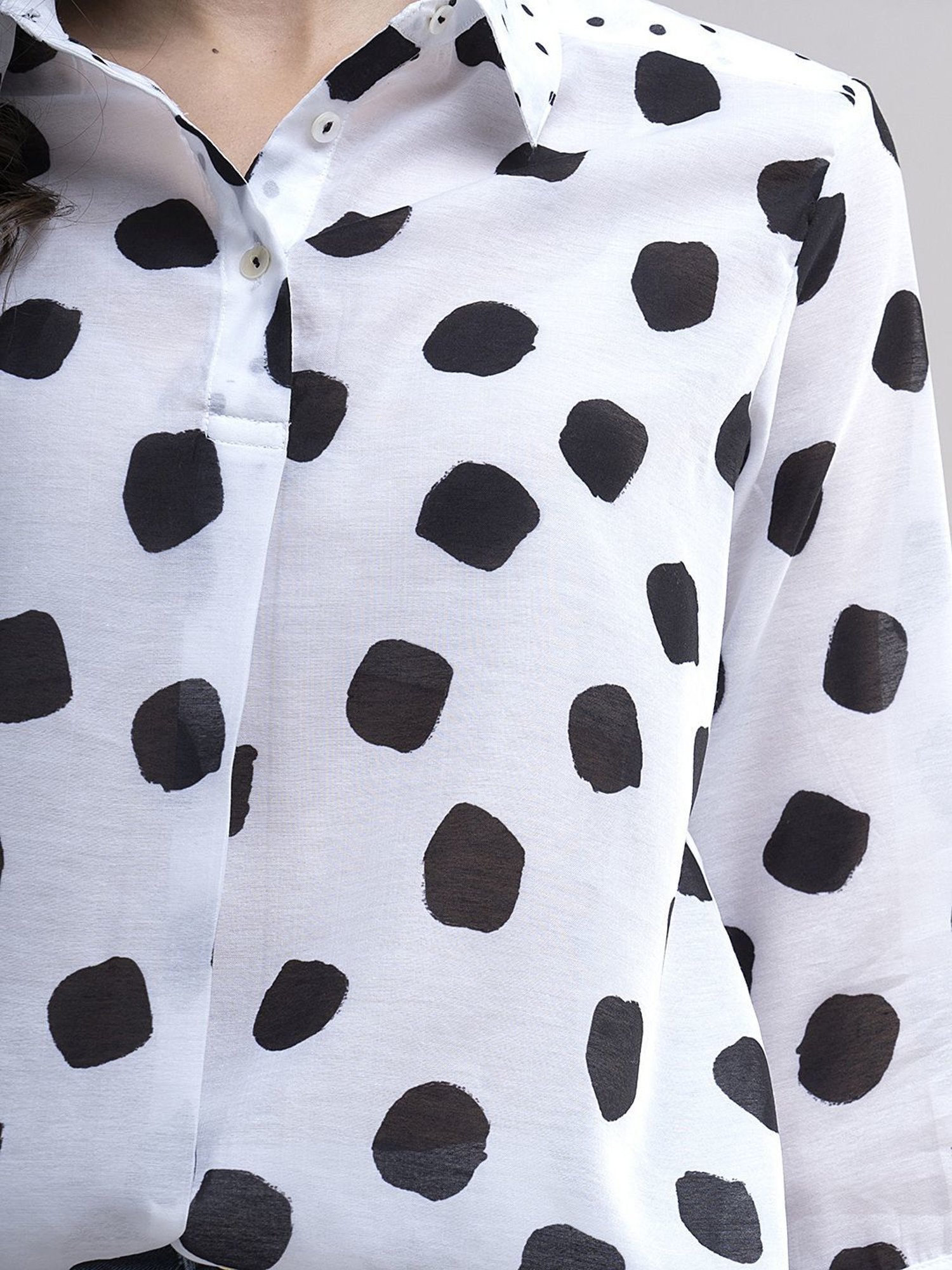 Pink Fort White Printed Shirt