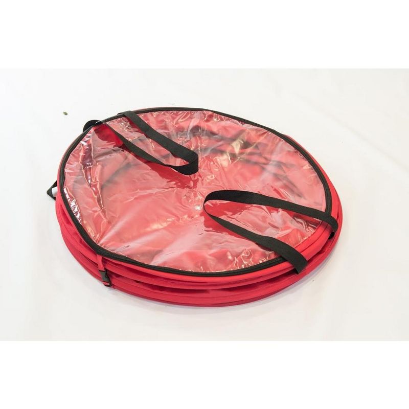 Tree Keeper 30" Red and Black Extra Large Pop-Up Christmas Decors Storage Bag