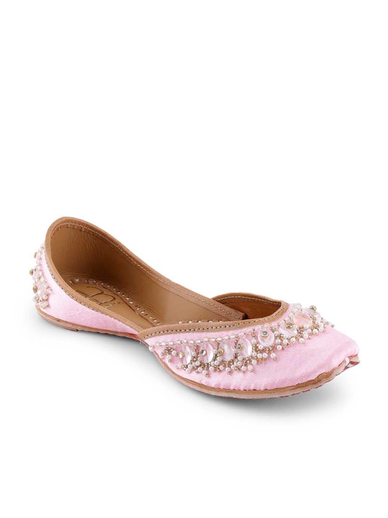 Glam Story Women's Ziba Pink Ethnic Juttis
