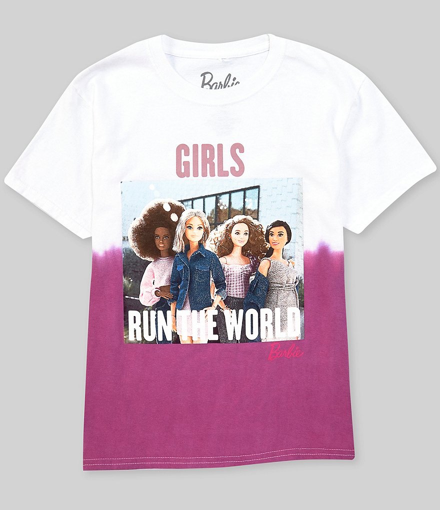 Barbie Big Girls 7-16 Short-Sleeve Girls Run The World Graphic Tee