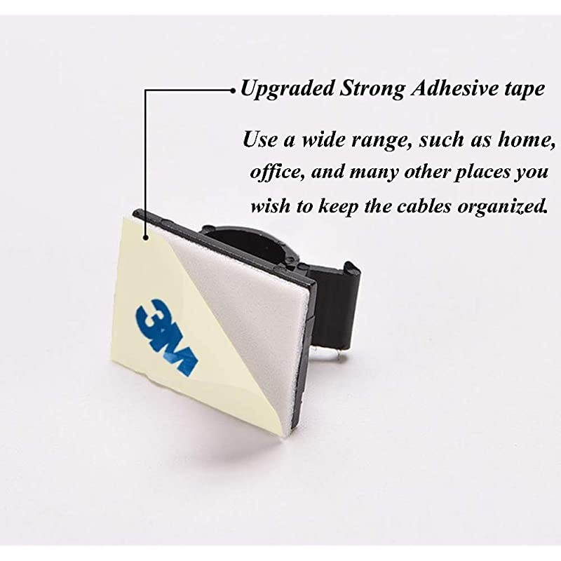 Adhesive Cable Clips Wire ClipsCar Cable OrganizerCable HolderCable Wire ManagementCable Holder for CarOffice and HomeIncluded S Size and Large Size Cable Clips