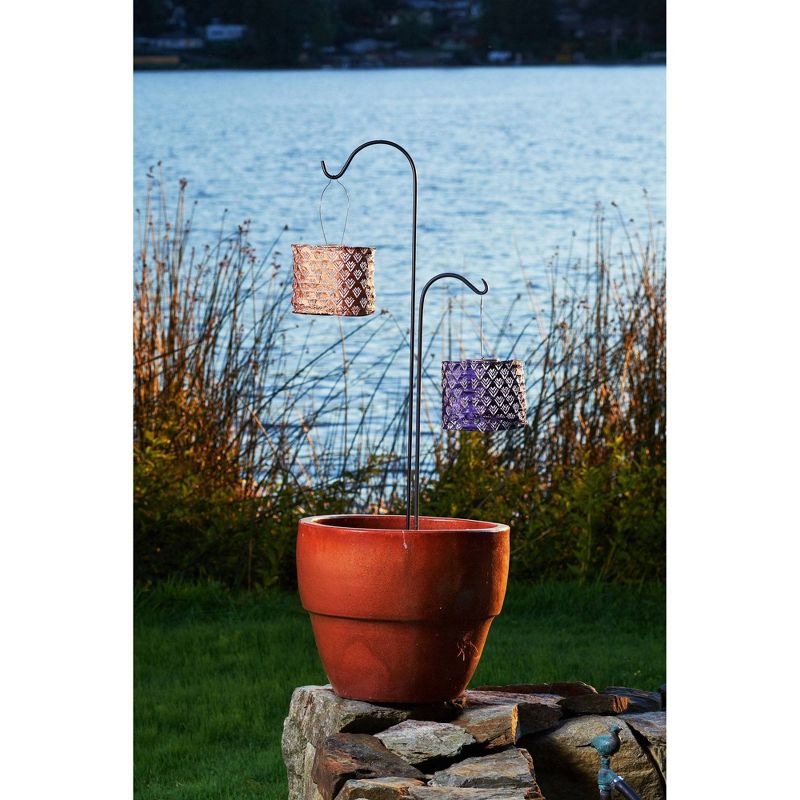 Allsop 8" x 6.5" Soji Stella Drum Solar Outdoor Lantern Copper