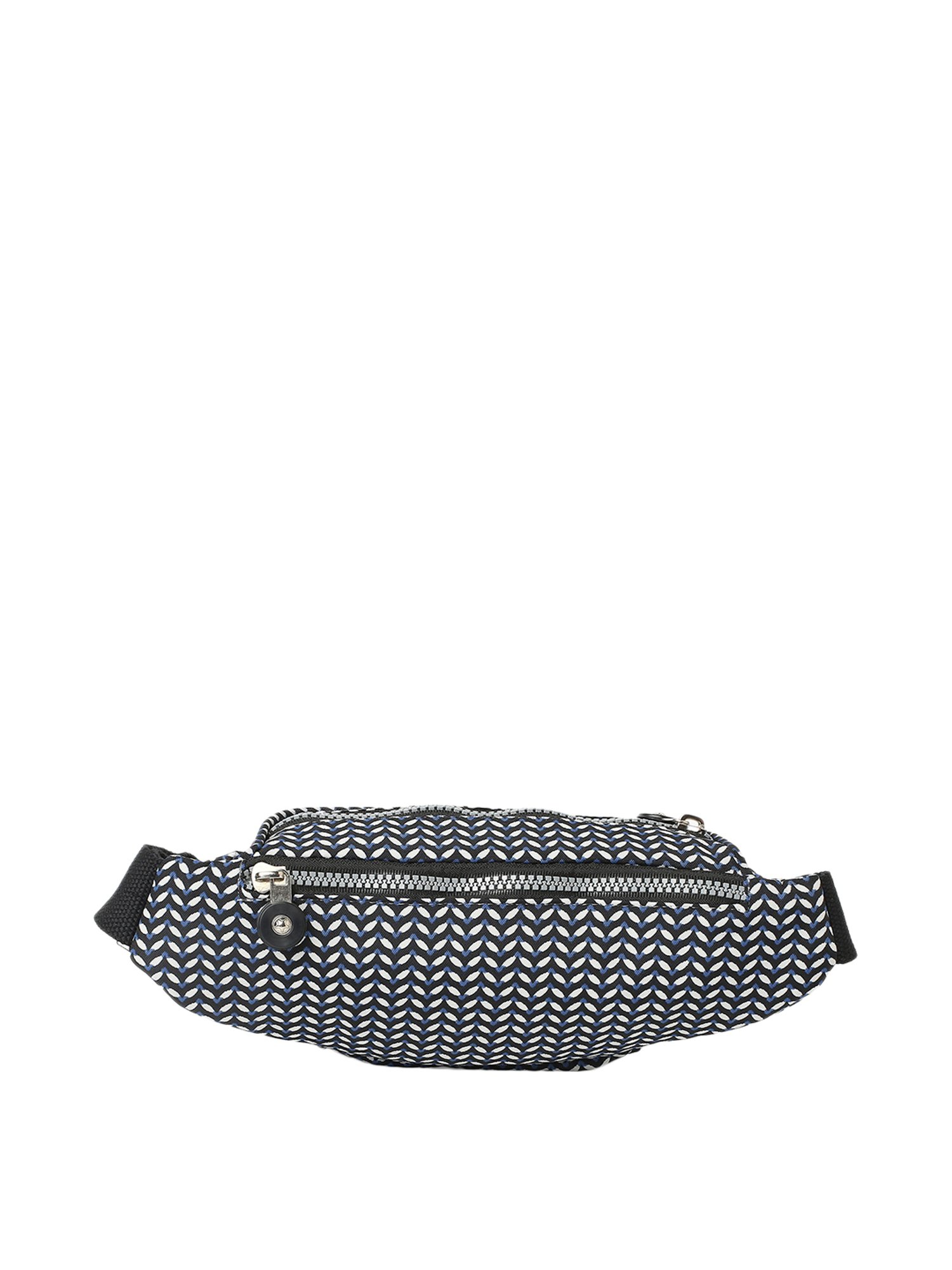 Baomi Black & White Printed Waist Pouch