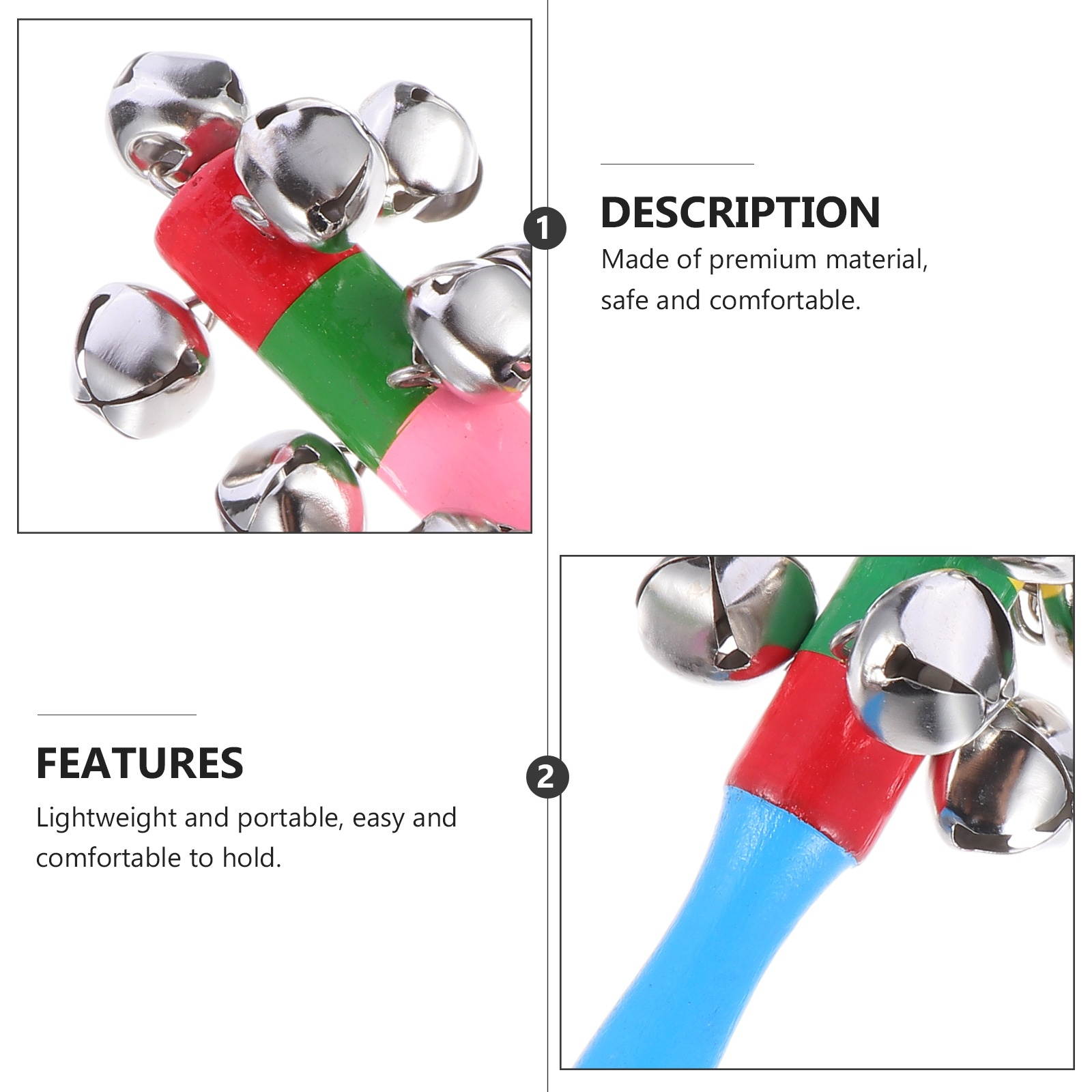 6Pcs Funny Baby Hand Rattle Toys Baby Rattle Toys Educational Toy (Random Color)