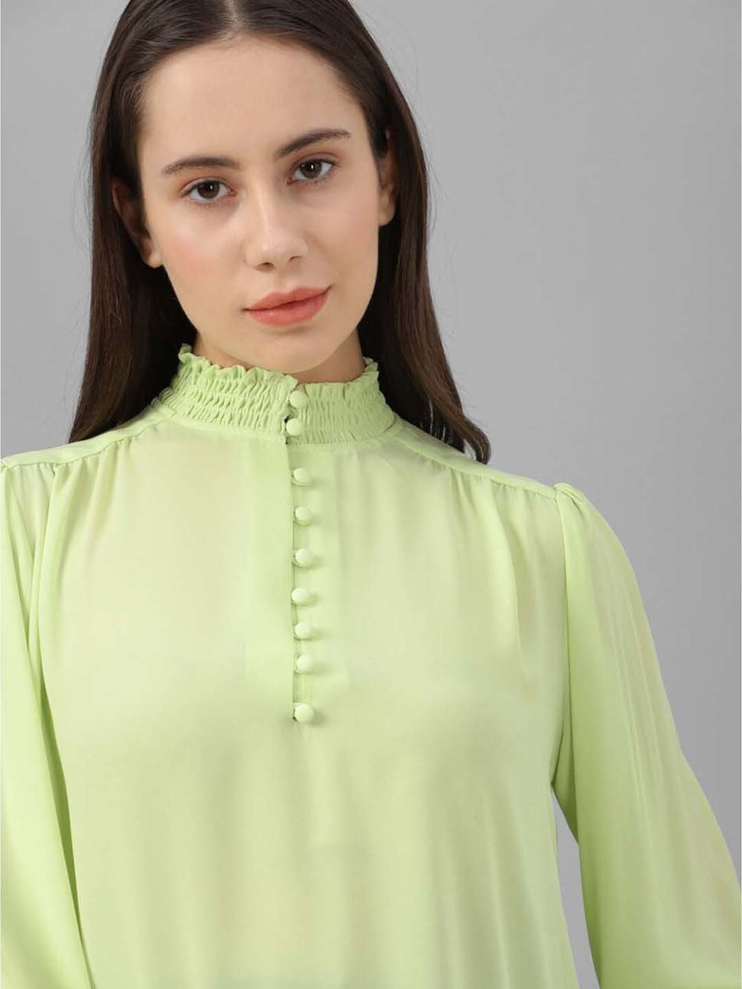Allen Solly Green Regular Fit Top