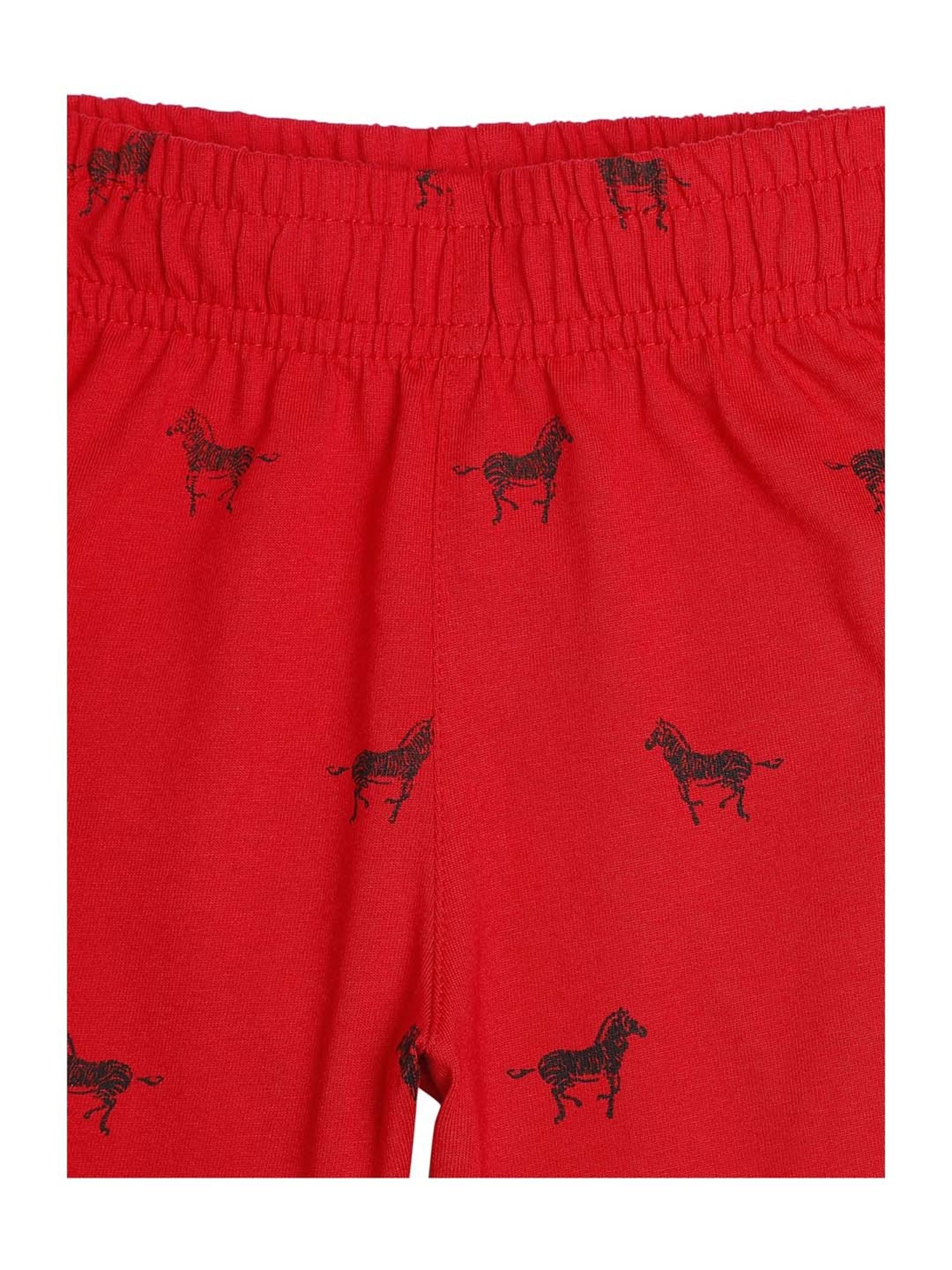 Proteens Kids Red Cotton Printed Shorts