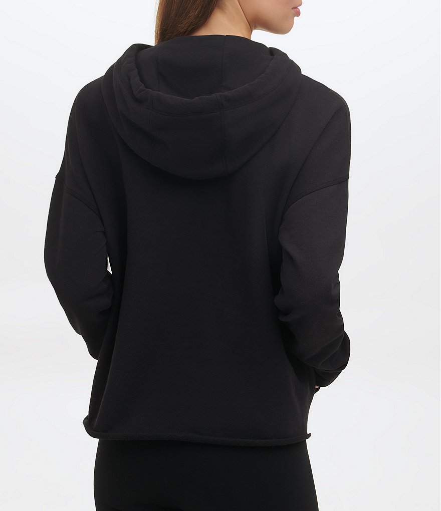 Splendid Knit Zip Up Drawstring Hoodie
