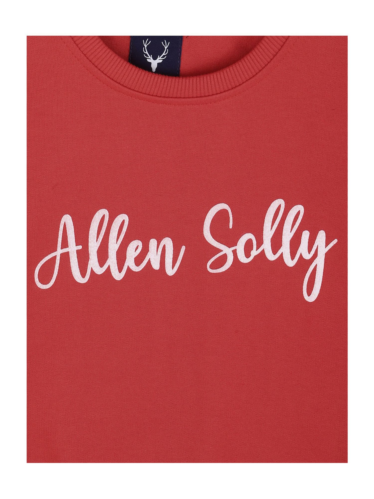 Allen Solly Kids Red Graphic Print Full Sleeves Sweatshirt