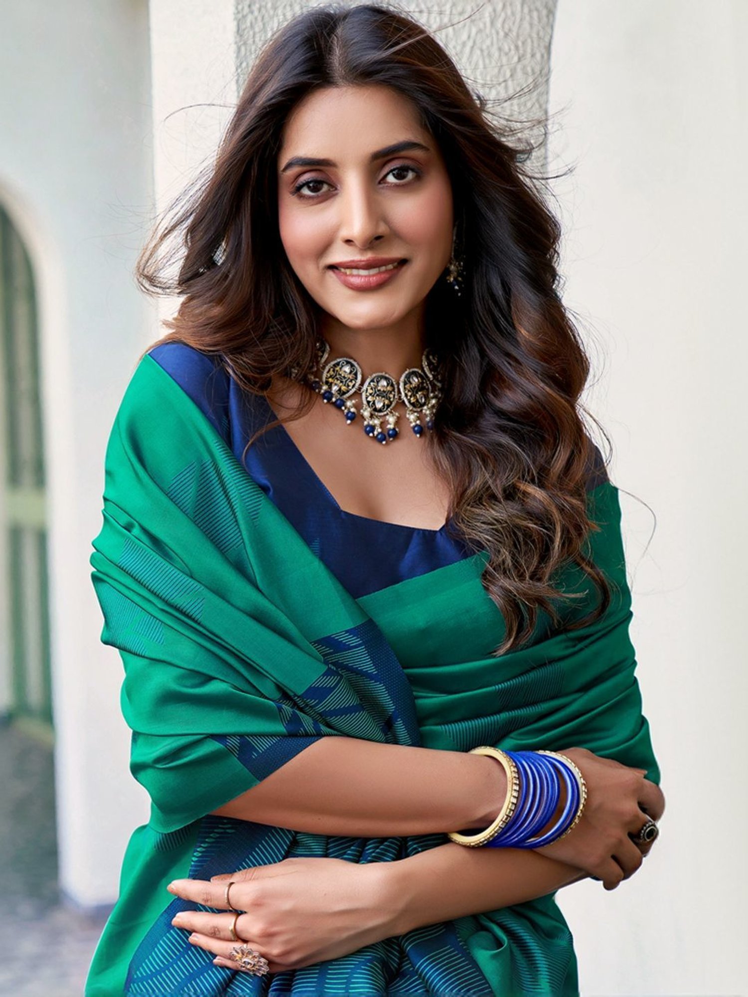 Unnati Silks Red Silk Printed Saree With Unstitched Blouse