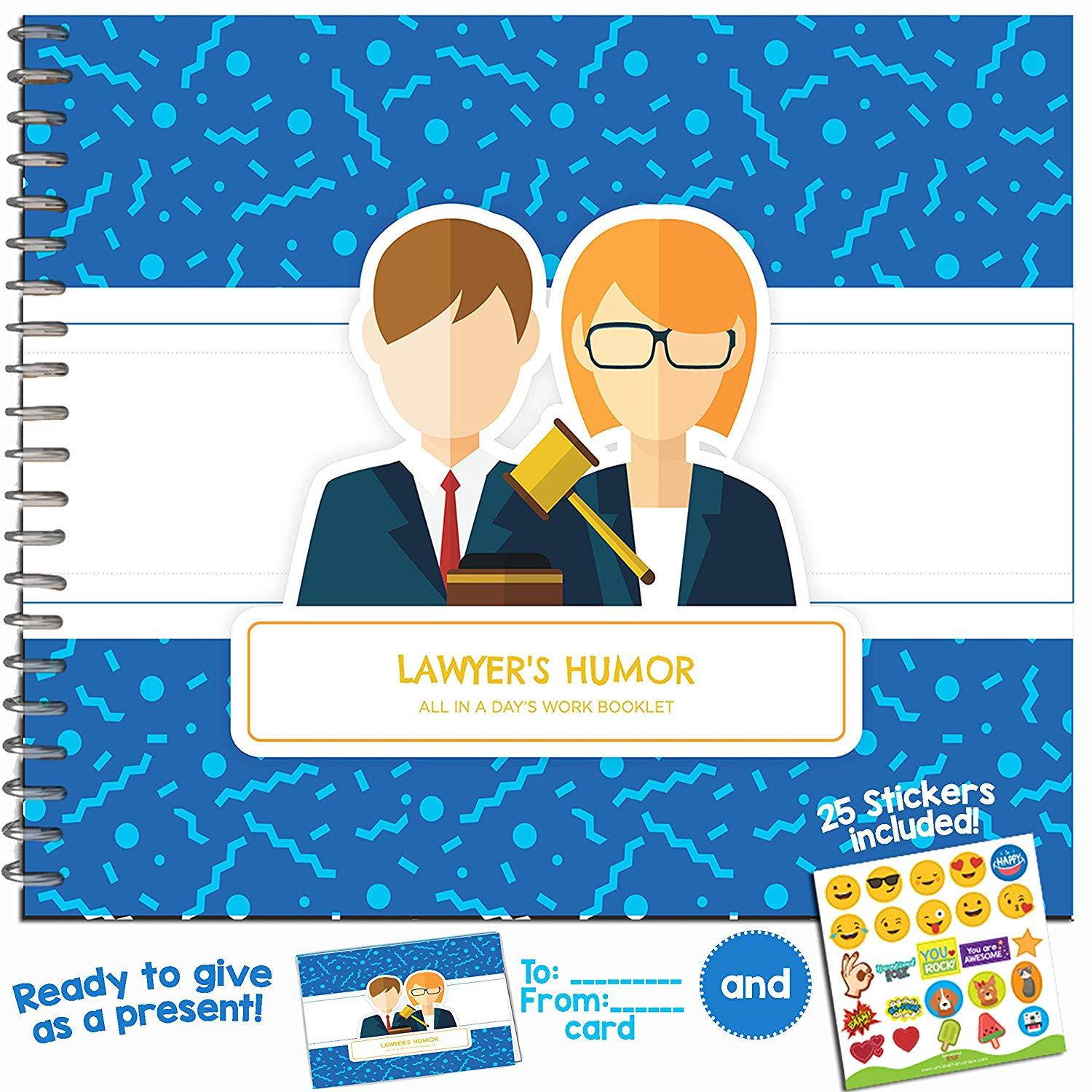 Lawyer Gift - The Perfect Present for Your Favorite Attorney, Litigator, Judge, Prosecutor, Law Student, Advocate, Jurist, Defender or Notary - Includes Stickers and a Matching Card