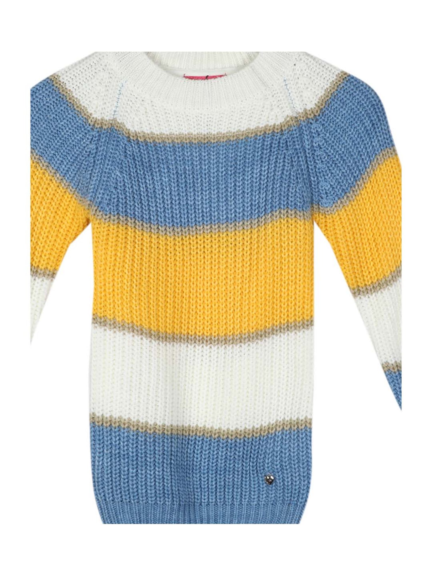 Elle Kids Black Solid Full Sleeves Sweater