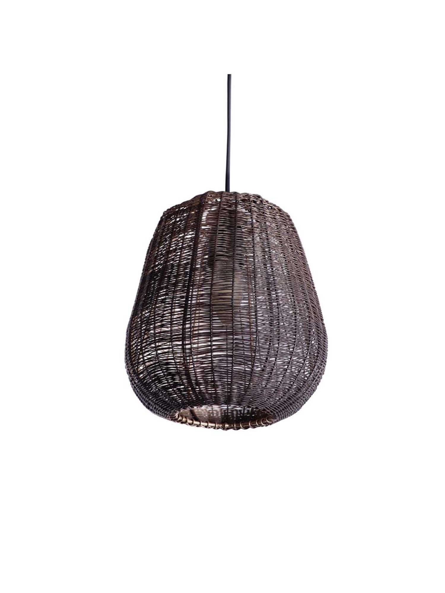 ExclusiveLane 'Mesmerising Mesh' Dark Brown Iron Hand-Etched Pendant Lamp - Set of 1