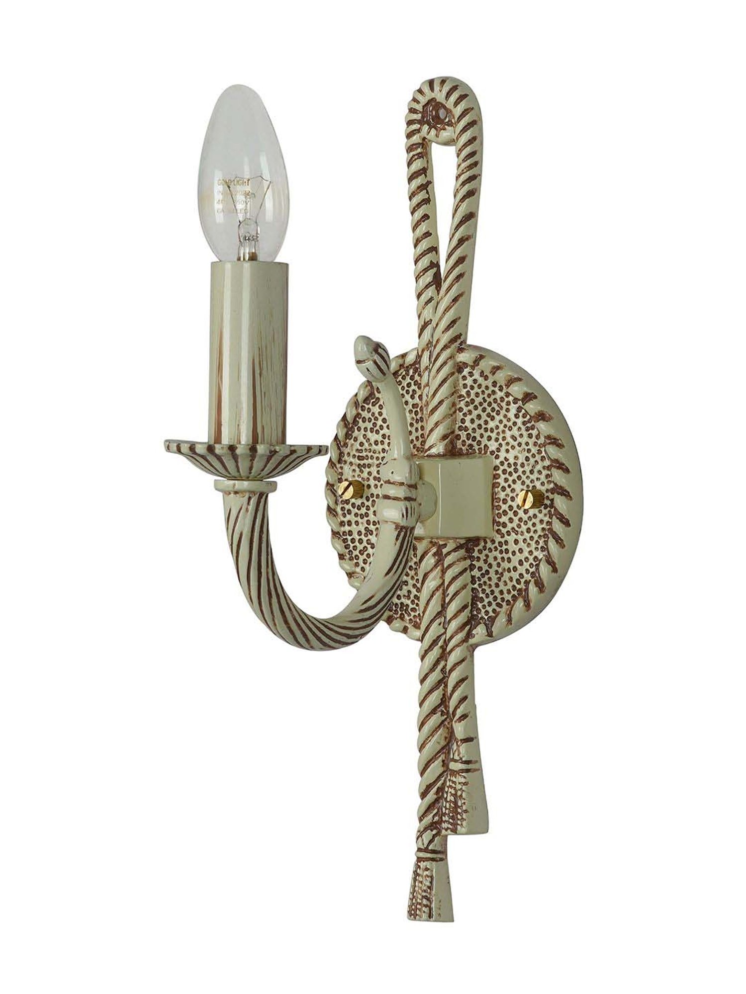 FOS LIGHTING White Aluminium Wall Lamp With Pleated Fabric Shade