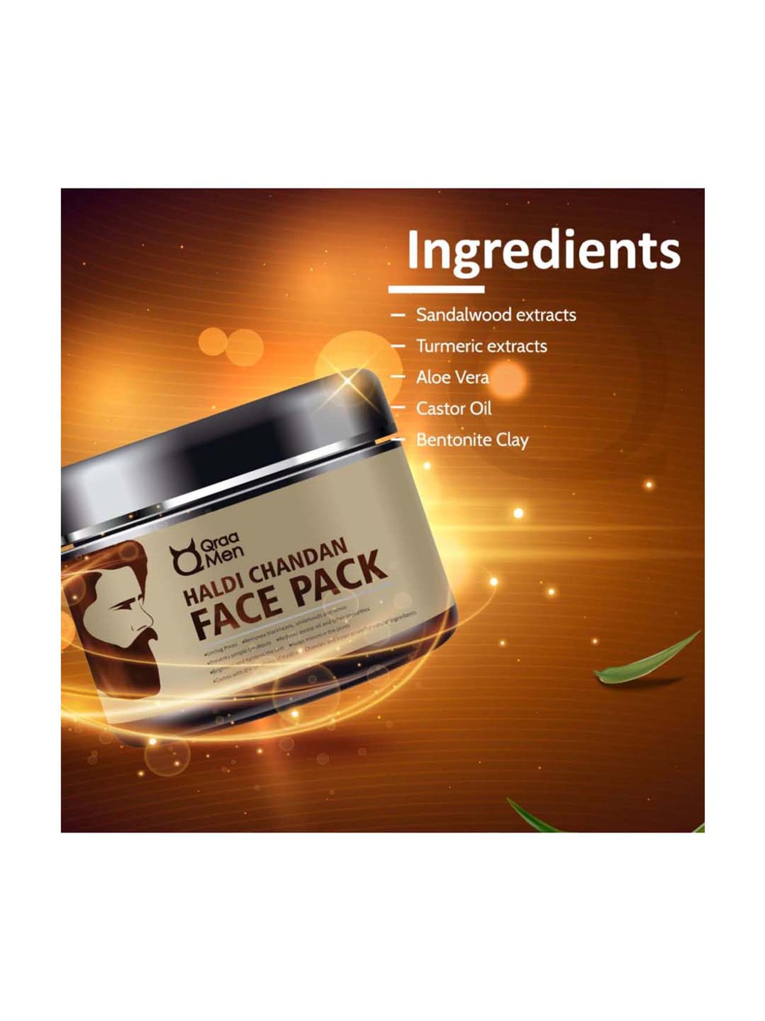 Qraa Men Haldi Chandan Face Pack - 120 gm