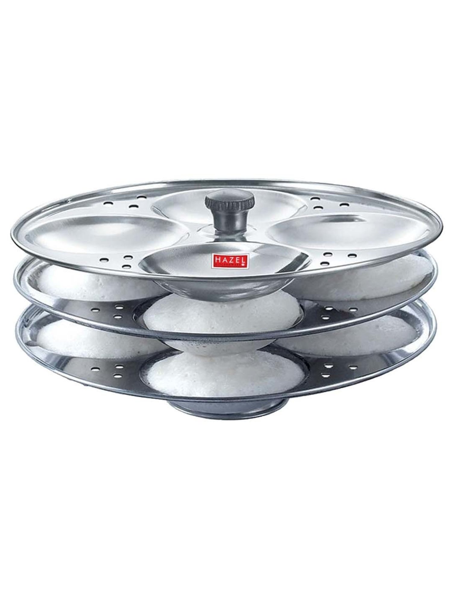 Butterfly Silver Stainless Steel Standard Idli Maker With Friendly Cooker