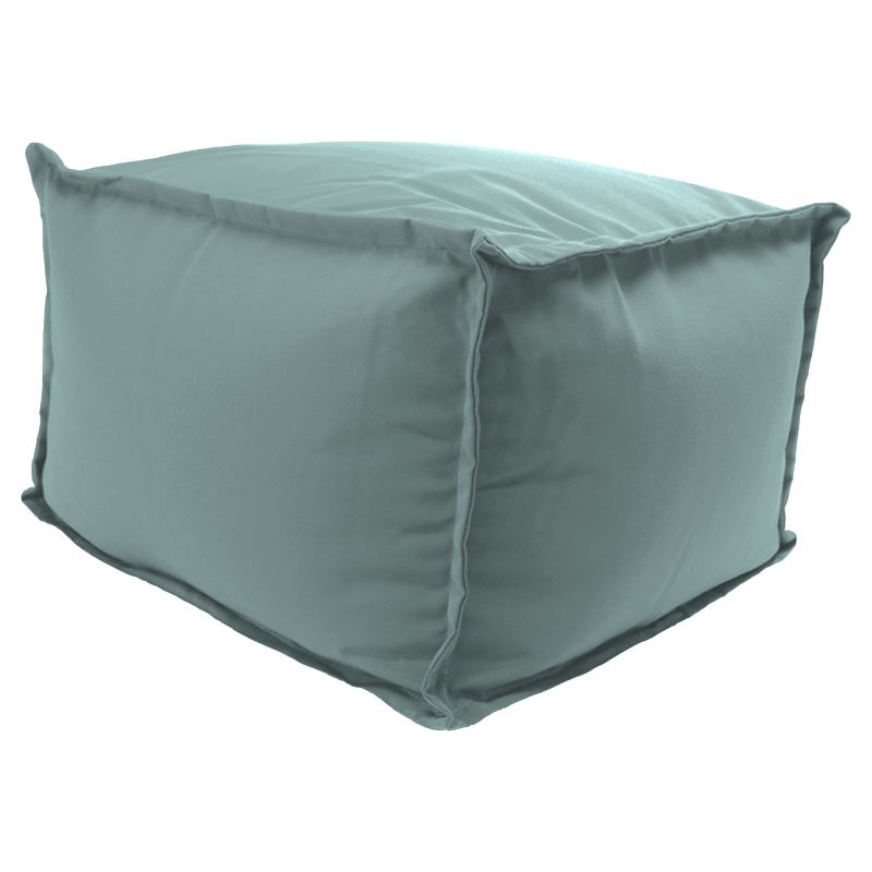 Outdoor Bean Filled Pouf/Ottoman In Sunbrella Cast Mist  - Jordan Manufacturing