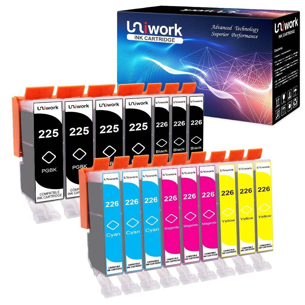 Uniwork Compatible Ink Cartridge Replacement for Canon PGI-225 CLI-226 PGI225 CLI226 use for Pixma MX882 MX892 MG5320 MG6120 MG6220 MG5220 MG8220 MG8120 IX6520 IP4820 IP4920 Printer, 16 Pack