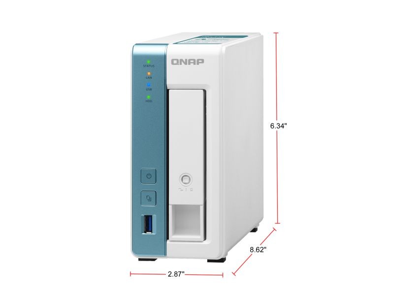 QNAP 4-Bay Personal Cloud NAS for Backup and Data Sharing 4-core 1.7GHz 1GB RAM w/ Lockable Drive Tray TS-431K-US