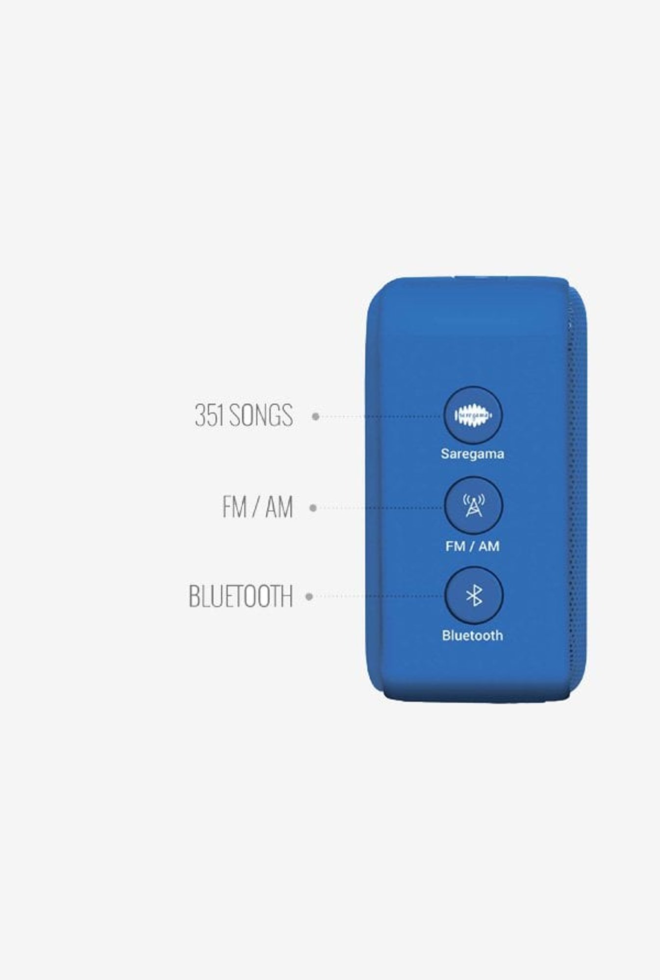 Saregama Carvaan SCM02 Mini 2.0 Bluetooth Speaker (Blue)