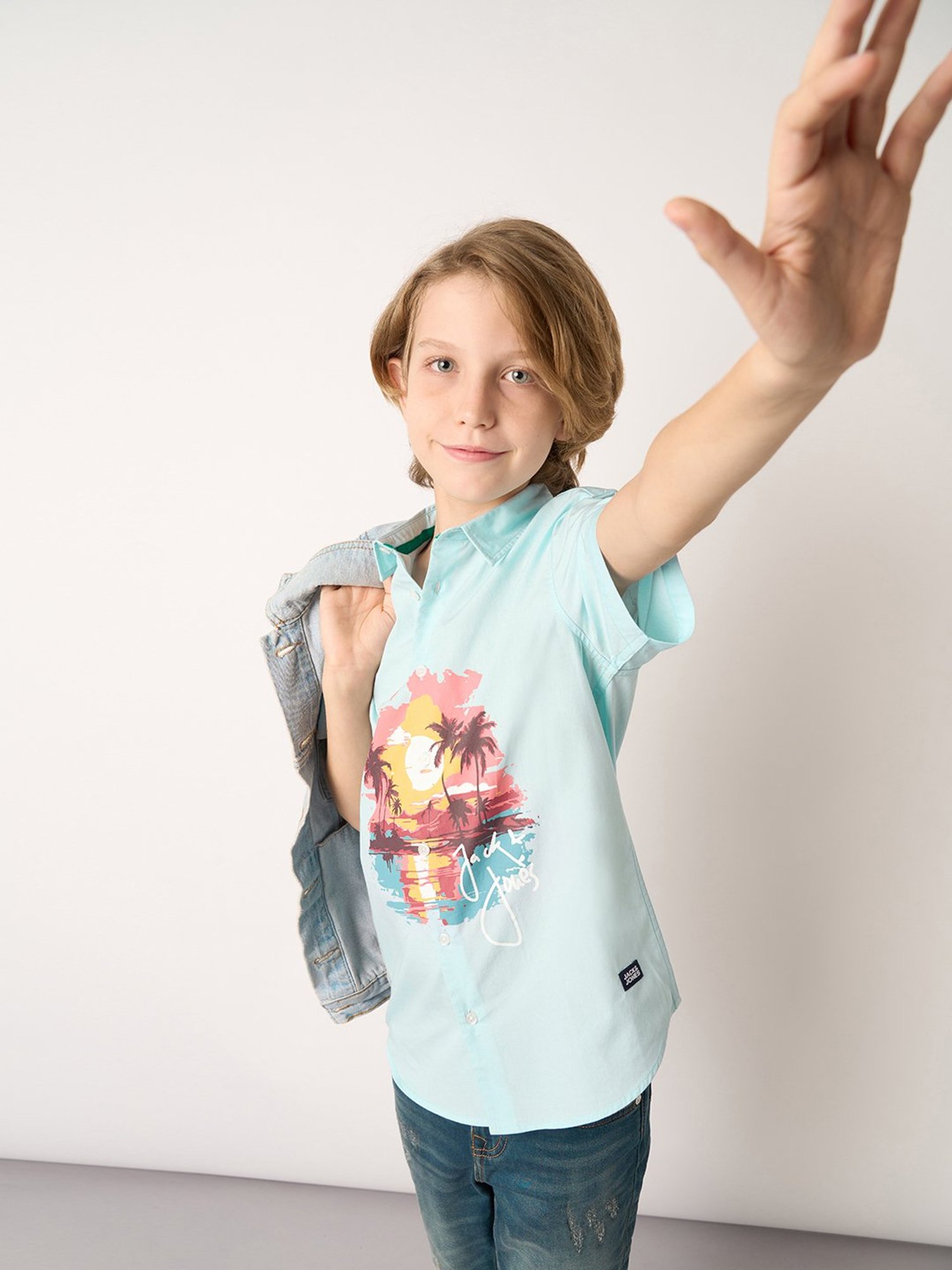 Jack & Jones Junior Blue Printed Shirt