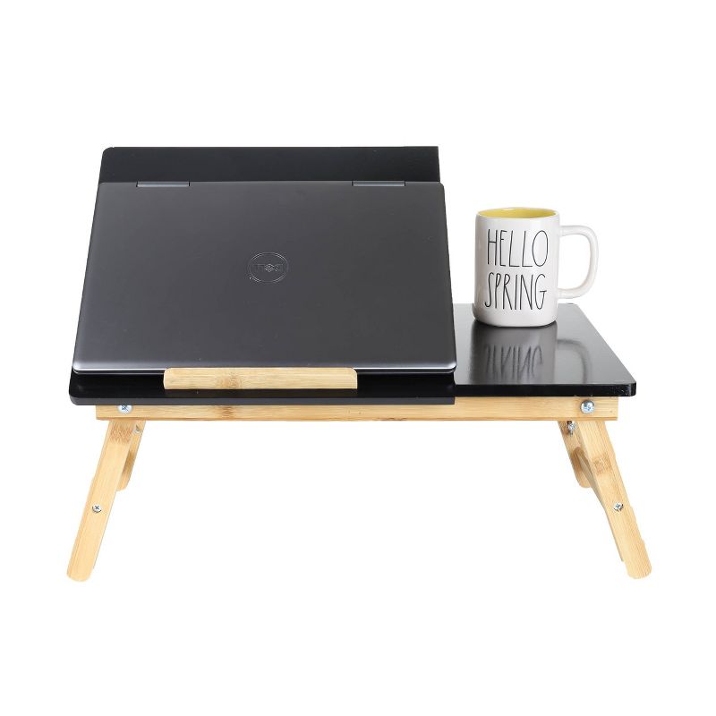 Coolpad Flip Top Adjustable Laptop Desk for Bed Tray Black - Mind Reader