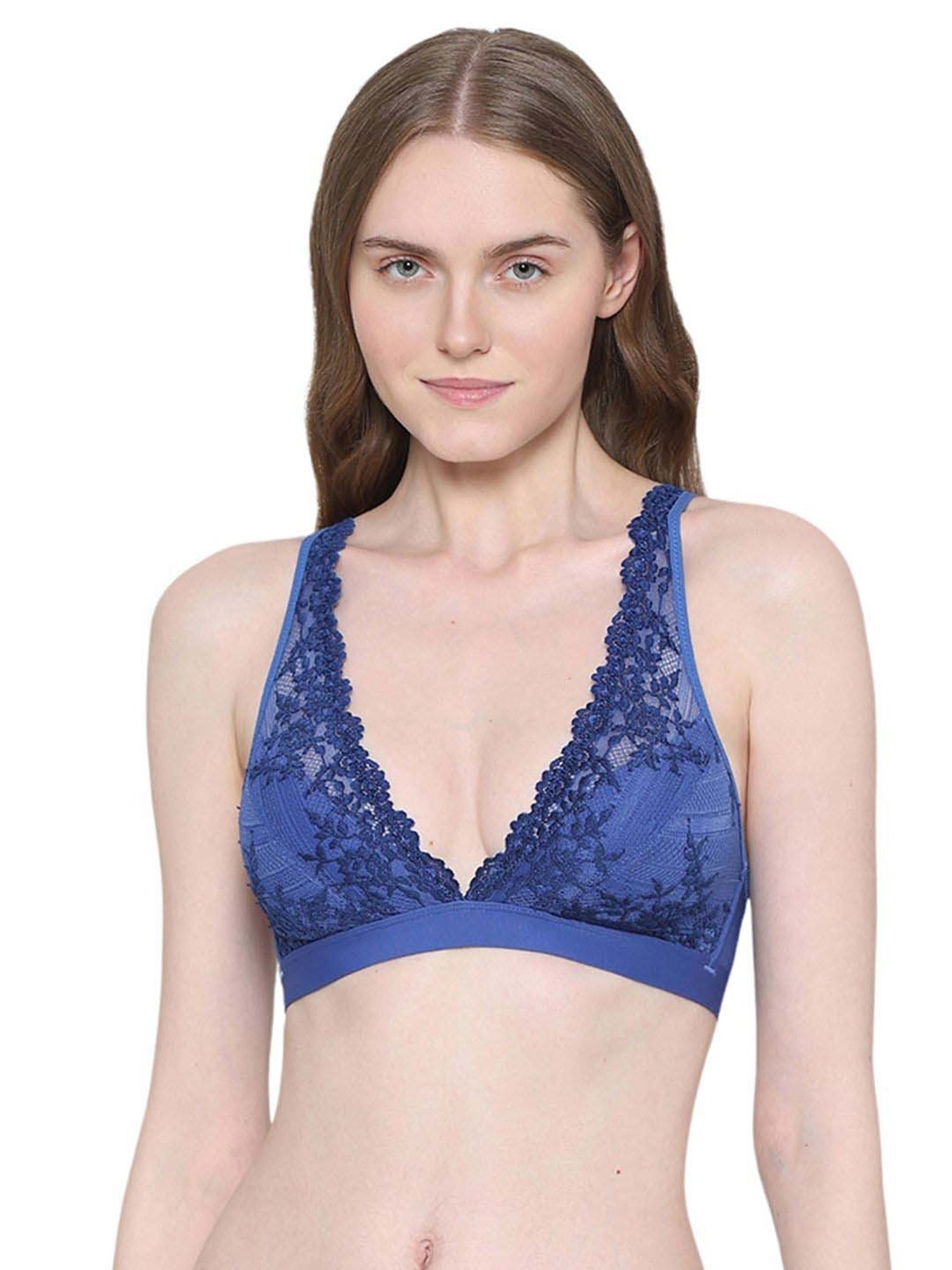 Wacoal Navy Lace Work Bralette Bra