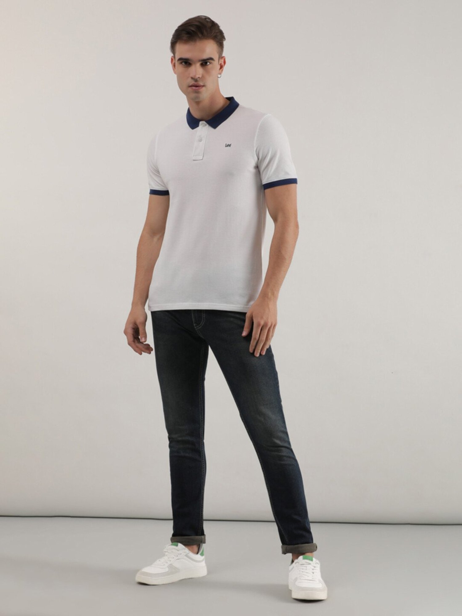 American Eagle Blue Cotton Regular Fit Jeans